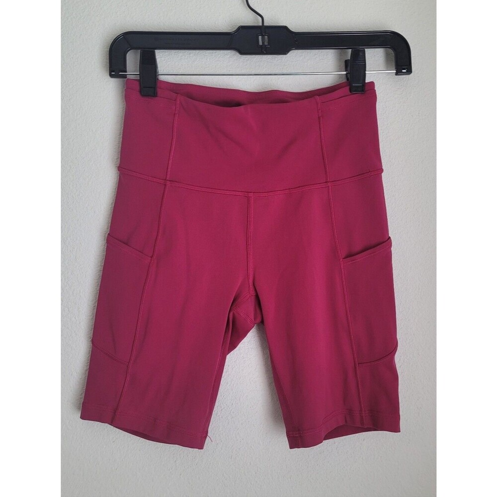 Lululemon Fast and Free High-Rise Short 8" Nulux Berry Pink Purple Pocket 4 Gym